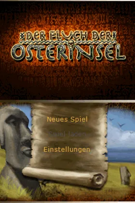 Fluch der Osterinsel, Der (Germany) (NDSi Enhanced) screen shot title